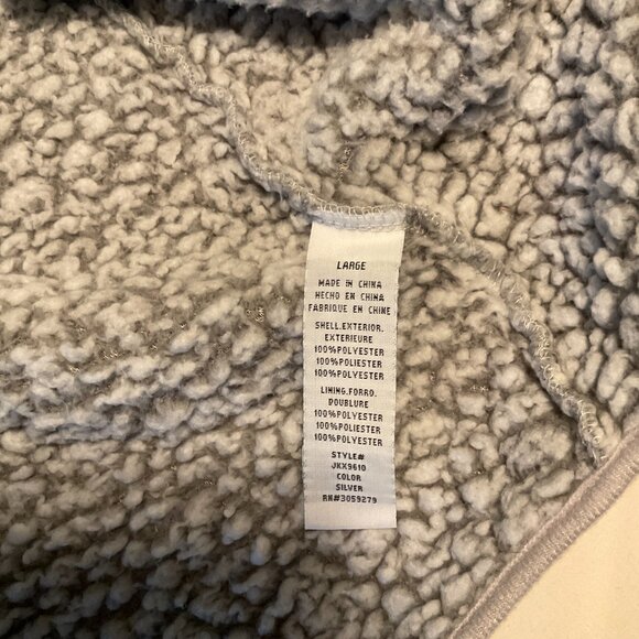 Thread and Supply Women's Sherpa Open Front Vest  Size Large Gray - Picture 4 of 9